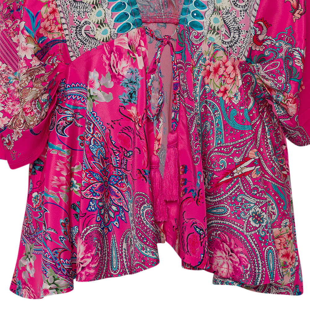 Bluse im Kimono-Style, bunt 