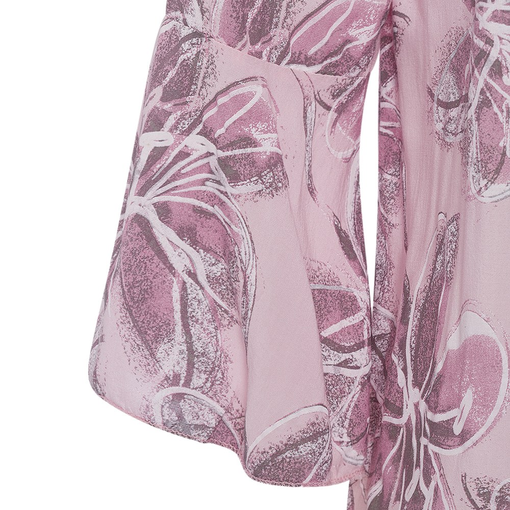 Bluse mit floralem Print, rosenholz 3