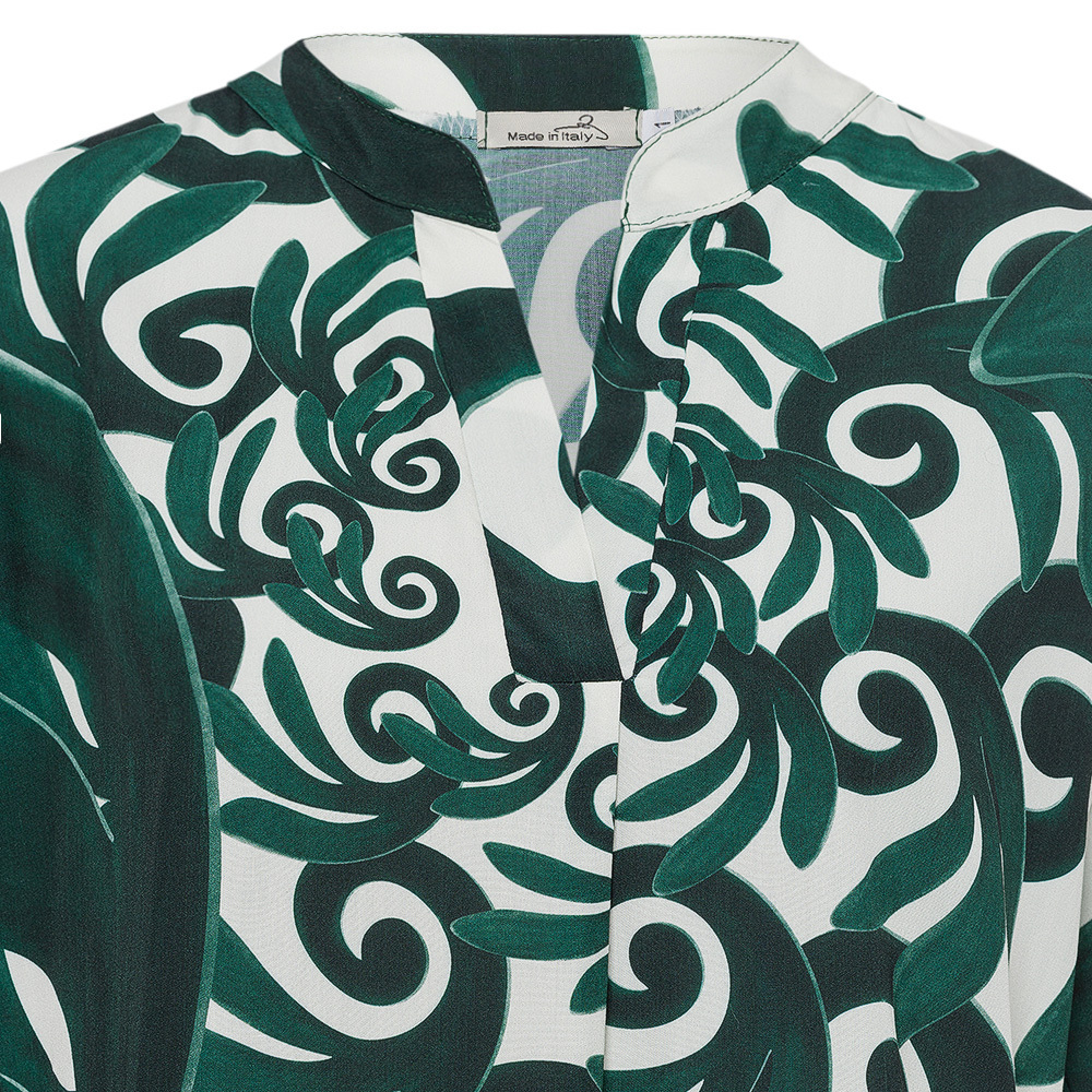 Bluse im Alloverprint, forest green 4