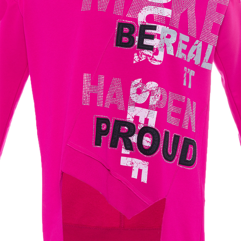 Sweatshirt 'Proud', pink flash 