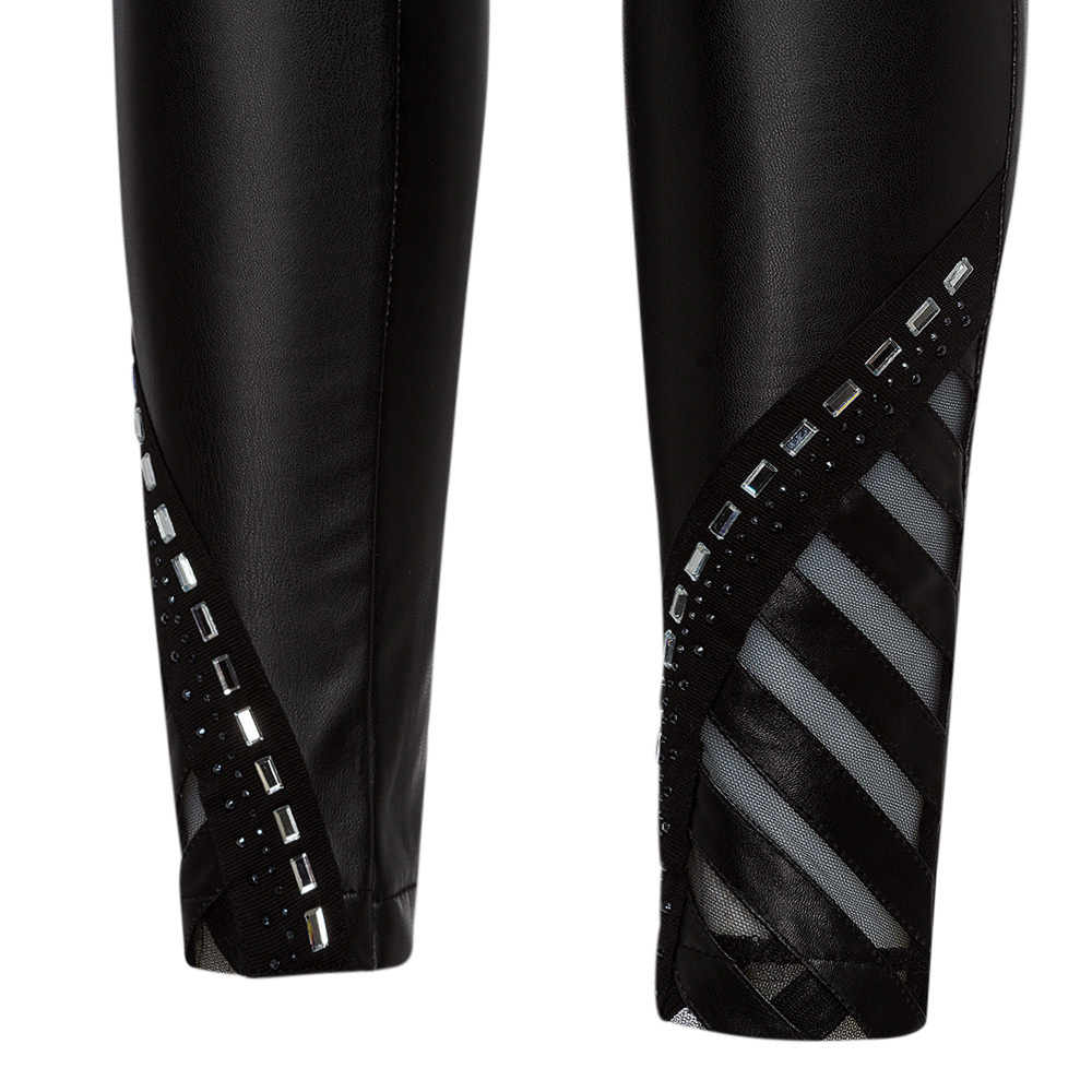 Leggings in Leder-Optik, schwarz 