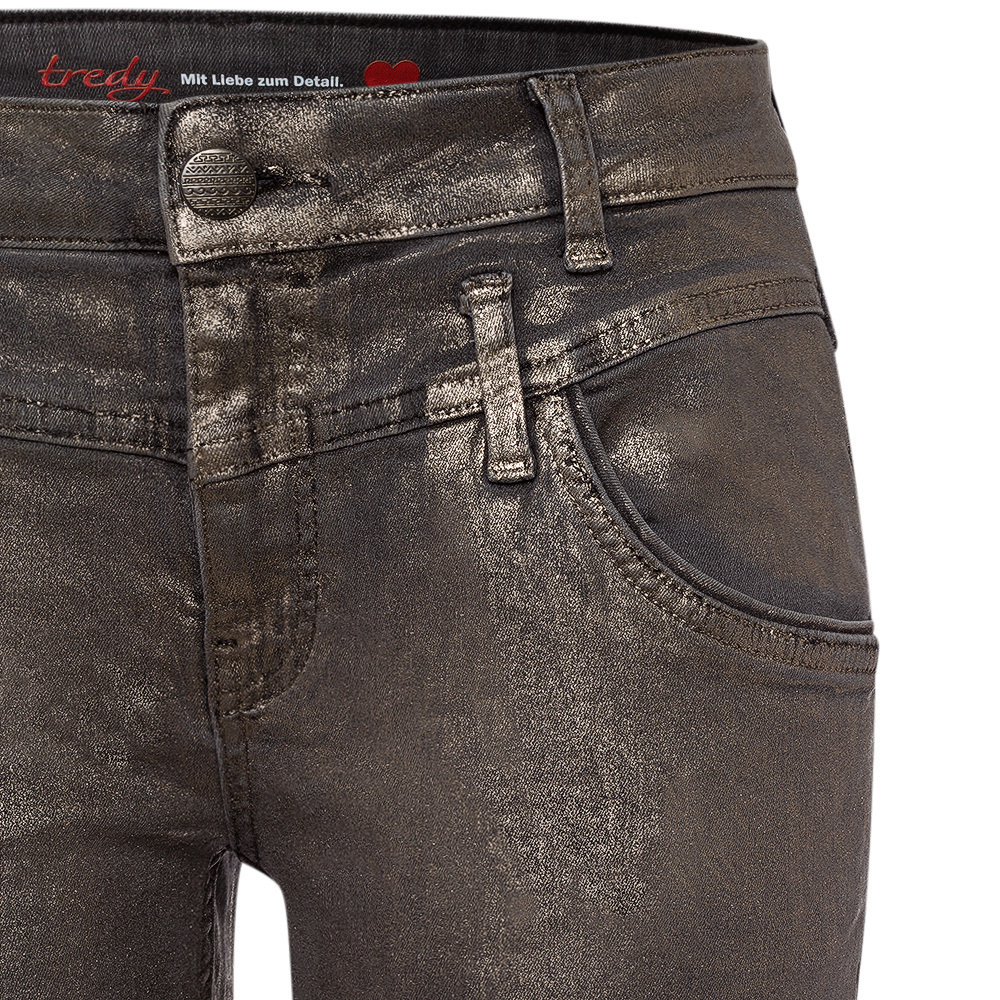 Jeans mit Schimmer, grey-gold 