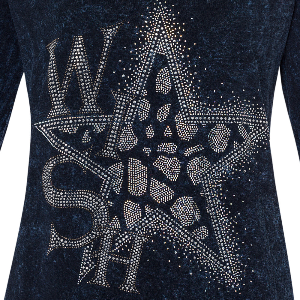 Langarmshirt 'Wish', night 