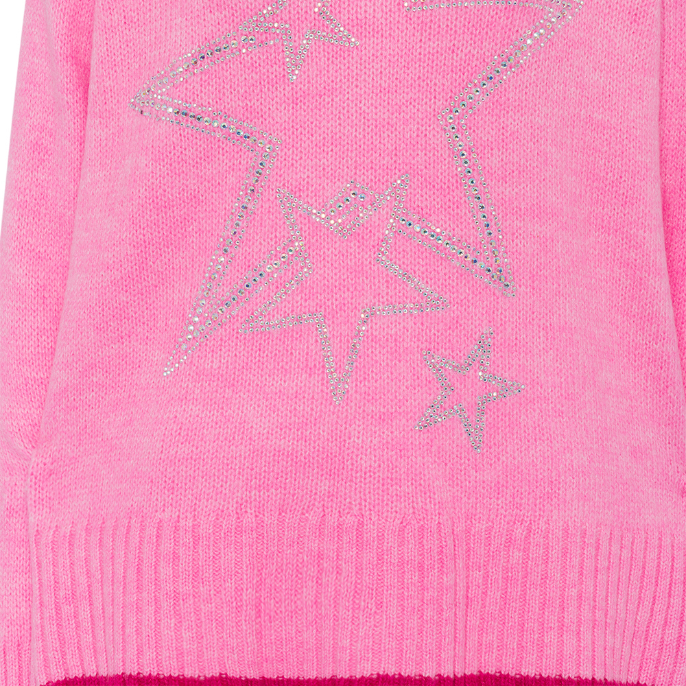 Strickpullover 'Sterne', bubblegum 