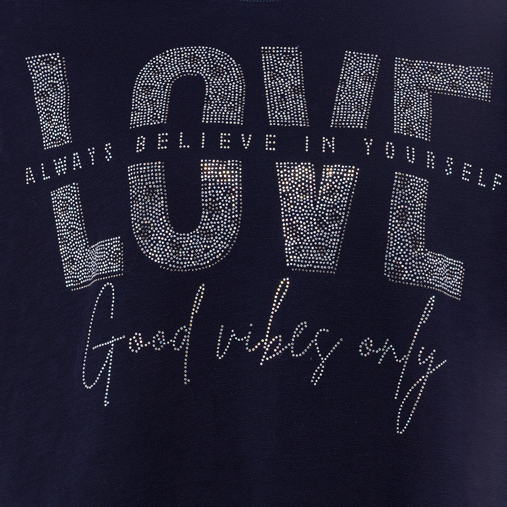 Shirt 'Love', navy 