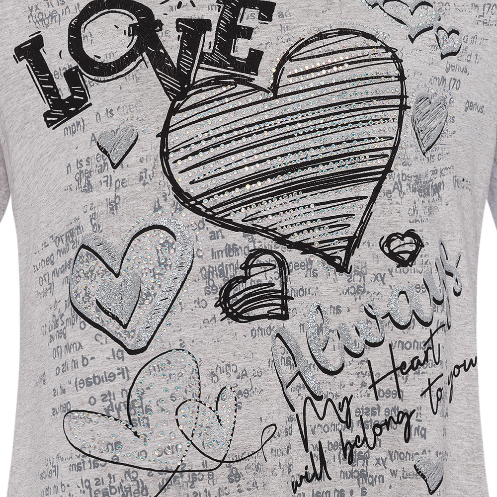 Langarmshirt 'Love', pepper 