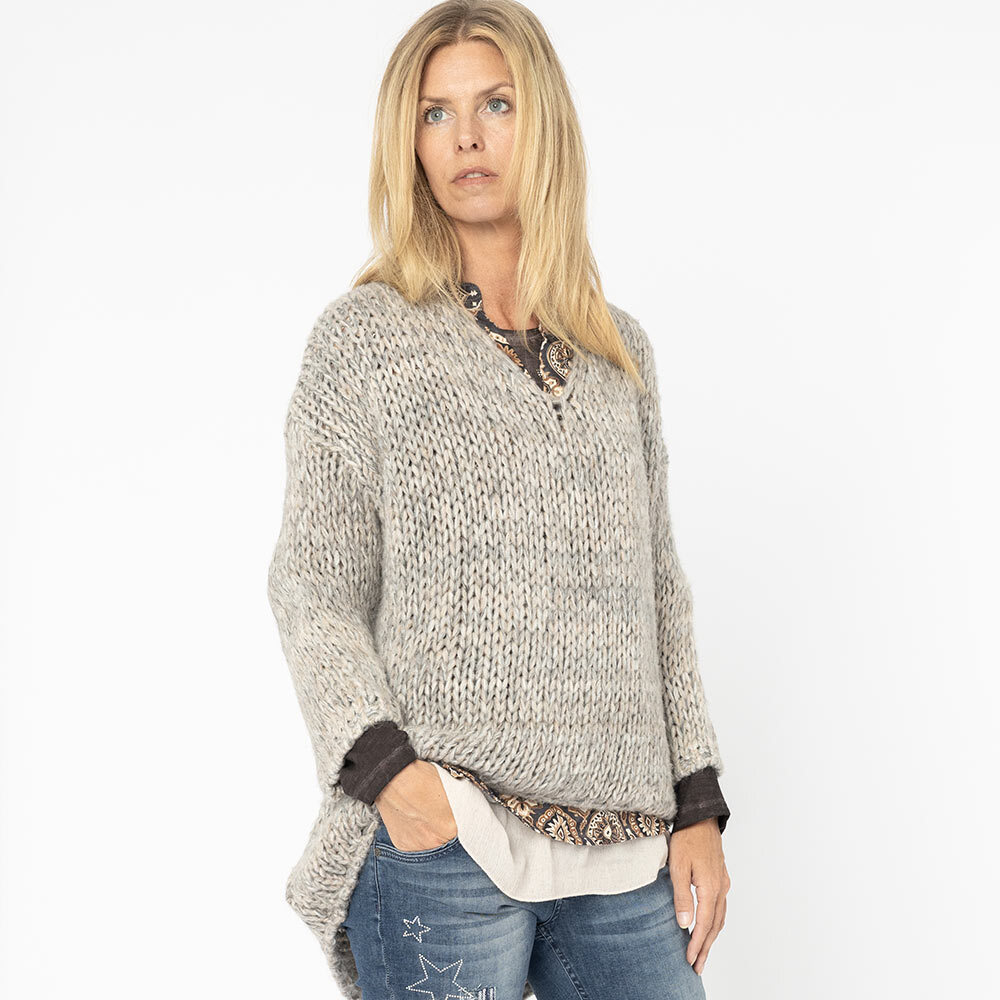 kuscheliger Strickpullover, taupe 2