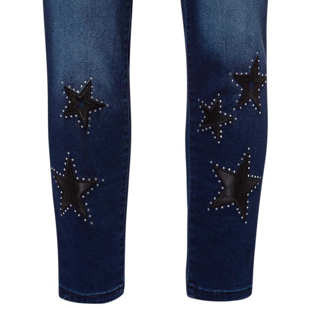 Jeggings 'Sterne', dark blue denim 