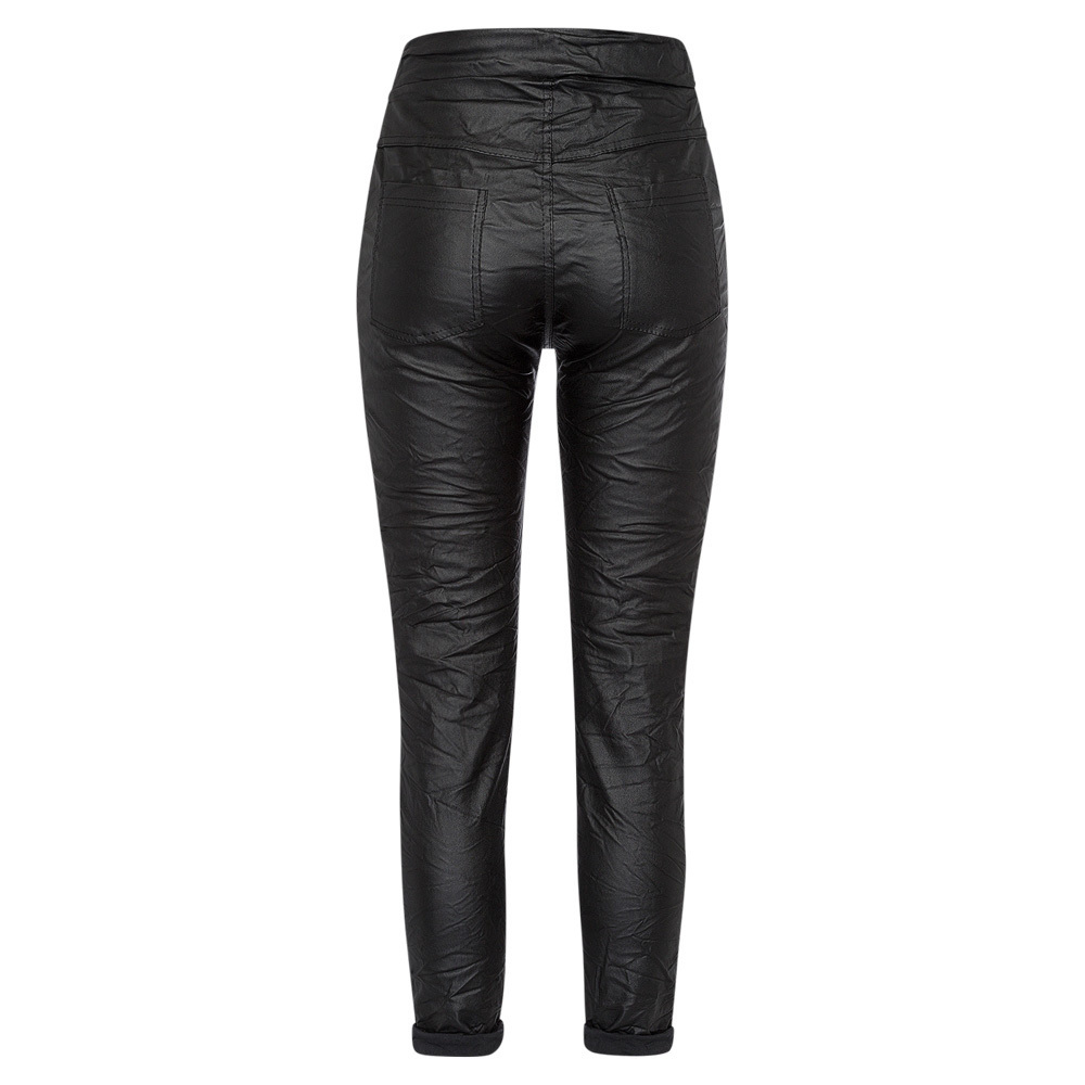 Joggpants in Leder-Optik, schwarz 6