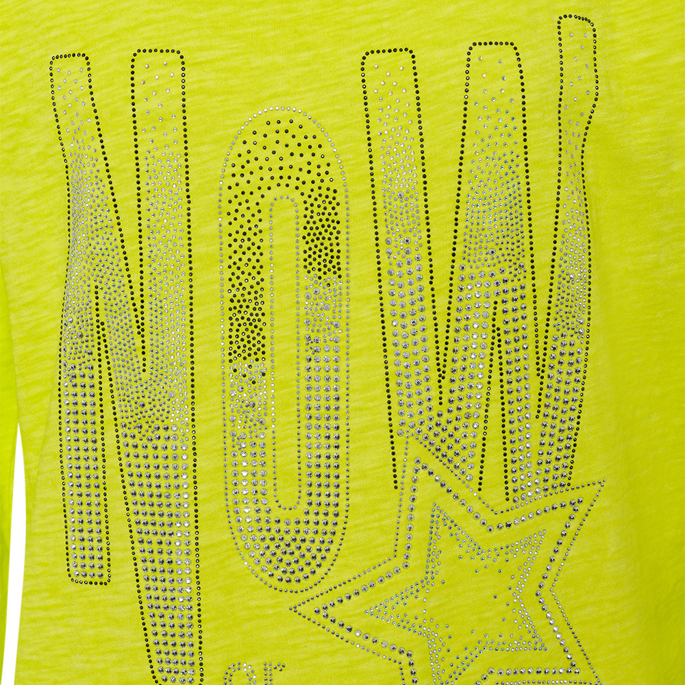 Langarmshirt 'Now', lime 