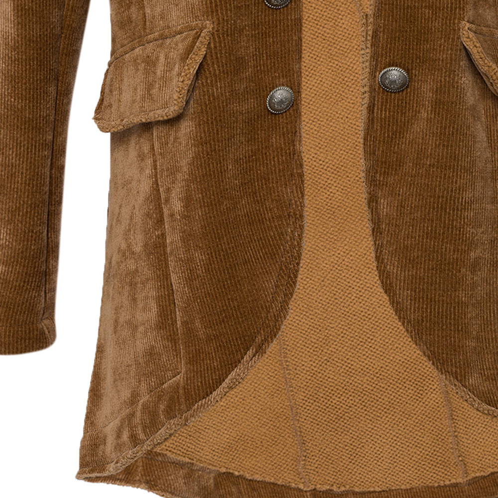 Cord-Blazer im Military-Stil, cappuccino 4