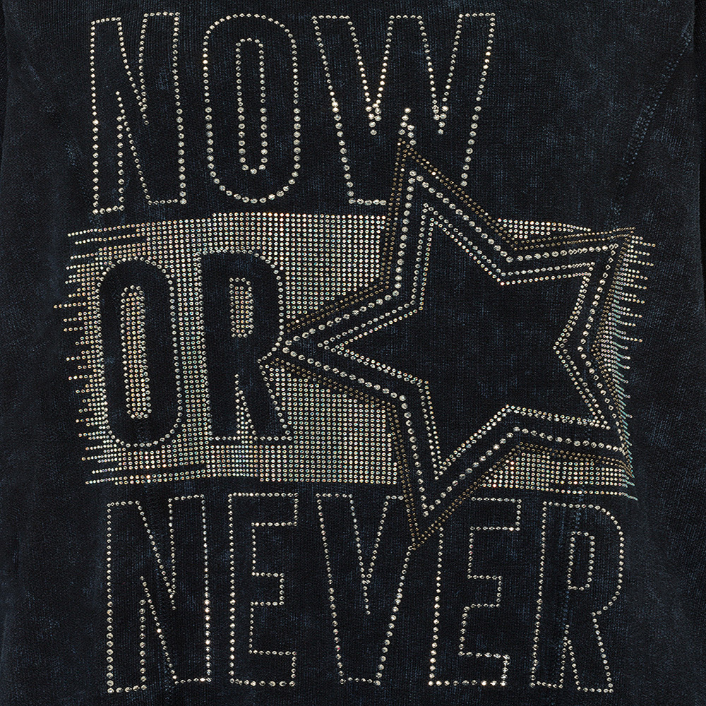 Sweatshirt 'Now or never', night 