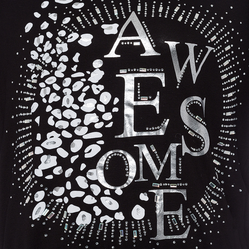 Langarmshirt 'Awesome', schwarz 