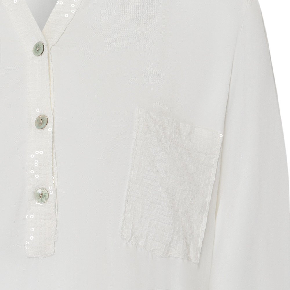 Bluse  mit Pailletten, offwhite 