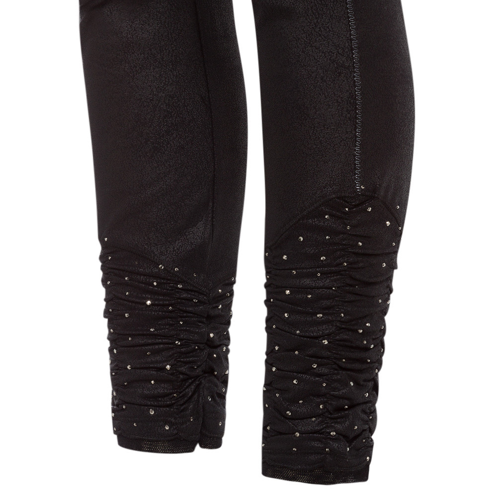 Leggings  mit Ziersteinen, schwarz 