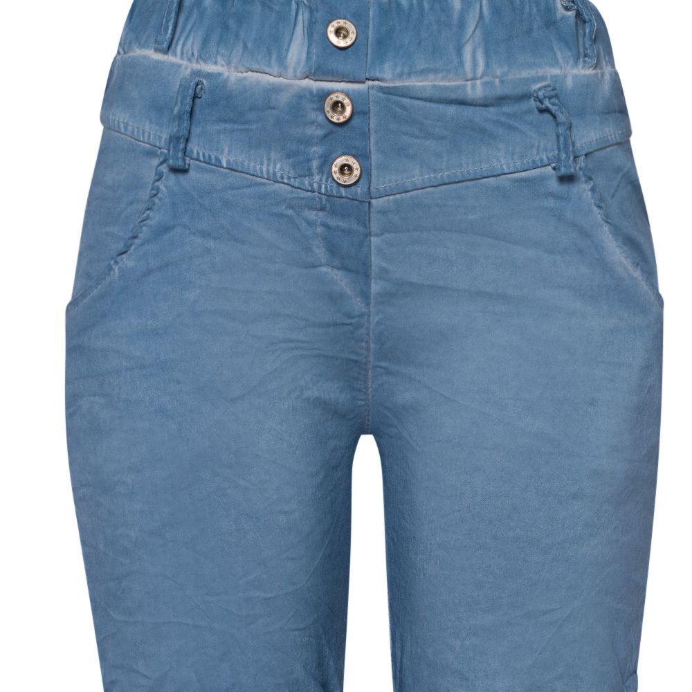 Shorts mit Knöpfen, blue denim 