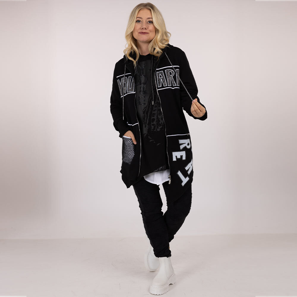 Sweatjacke 'You are', schwarz 