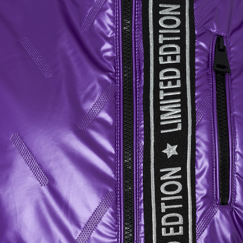 Steppjacke mit Glanz, purple flash 