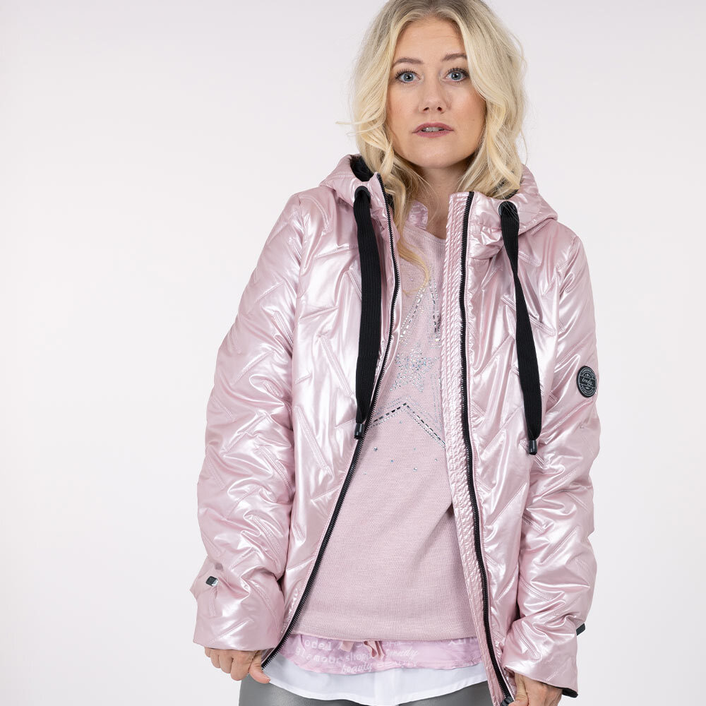 Steppjacke mit Kapuze, pearl 6