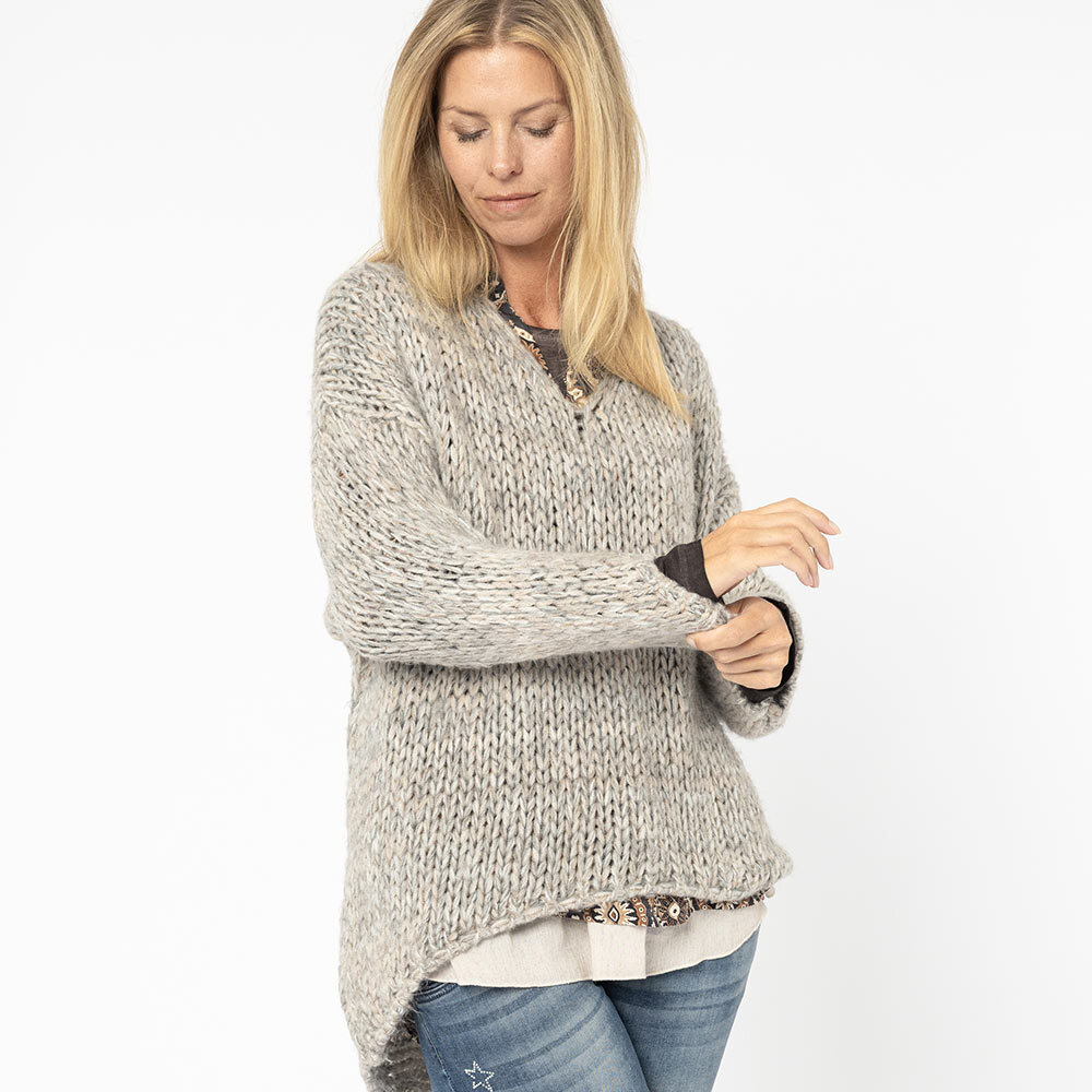 kuscheliger Strickpullover, taupe 2