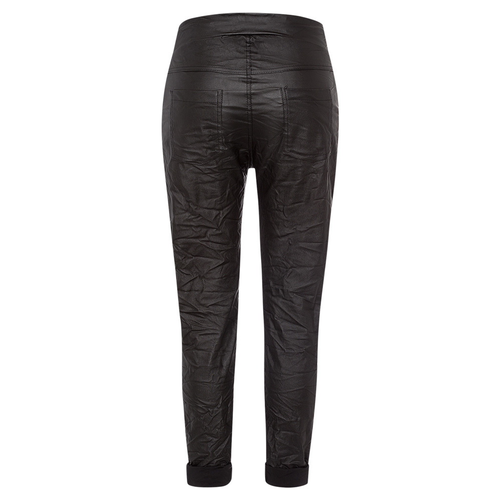 Joggpants in Leder-Optik, schwarz 2