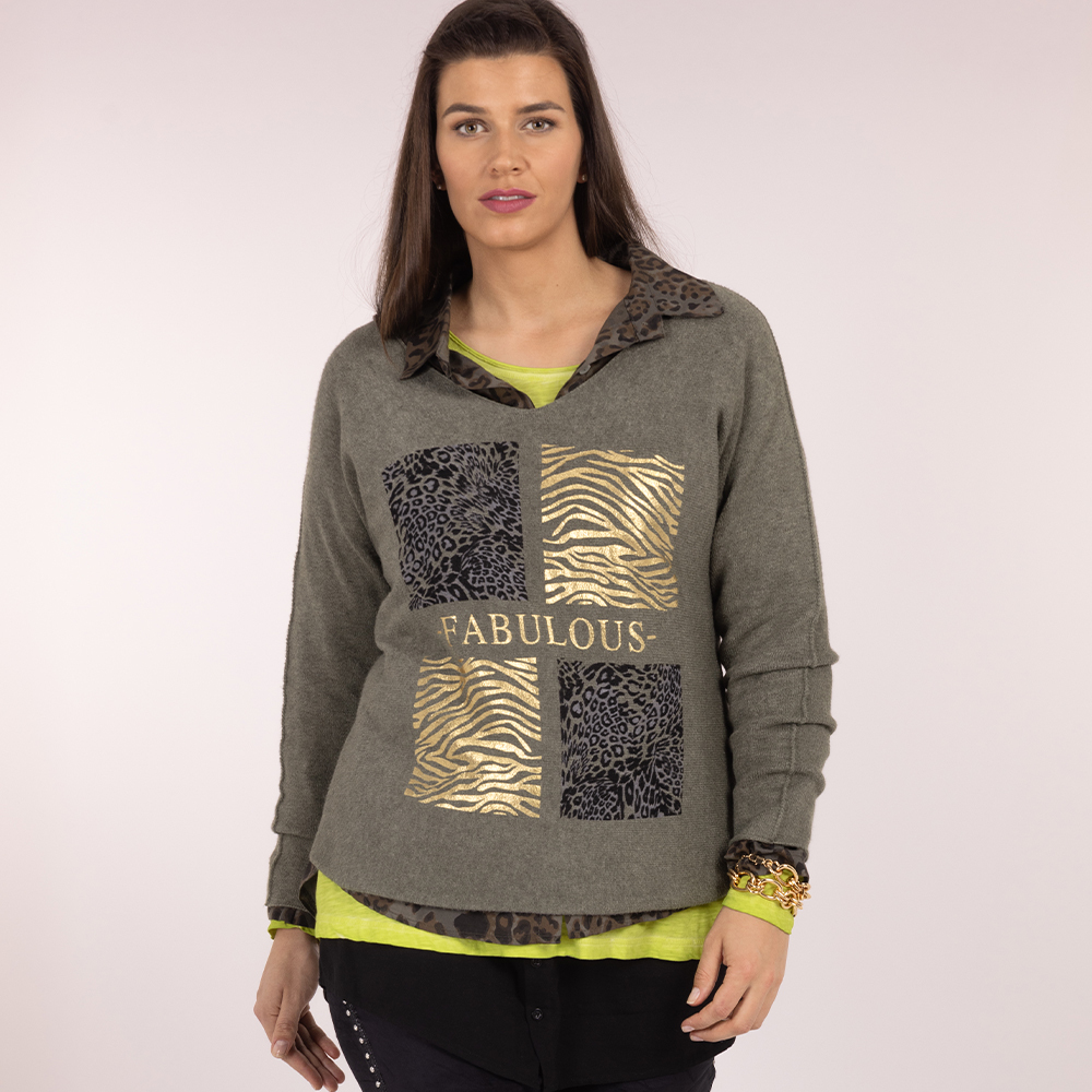 Strickpullover 'Fabulous', oliv 