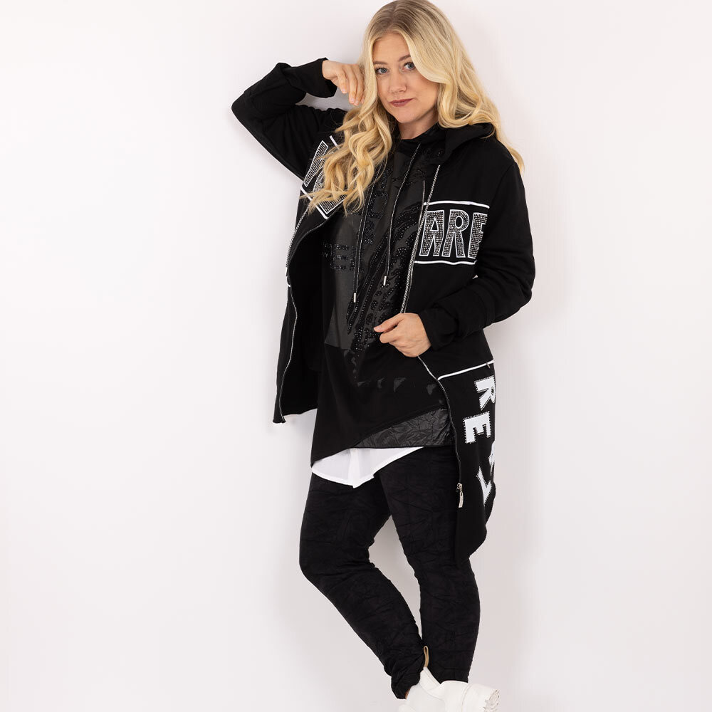 Sweatjacke 'You are', schwarz 