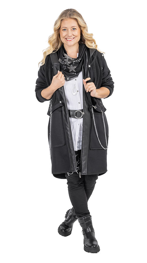 Outfit "2 in 1 Mantel, schwarz"