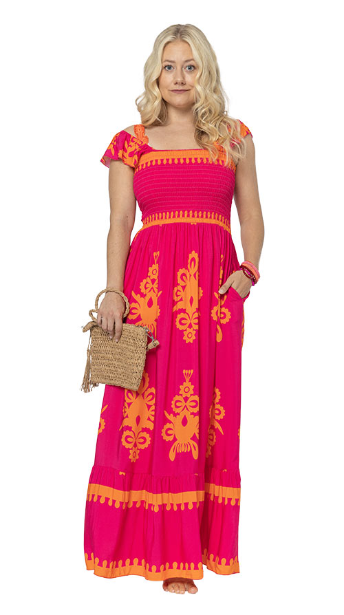 Outfit Kleid pink-orange