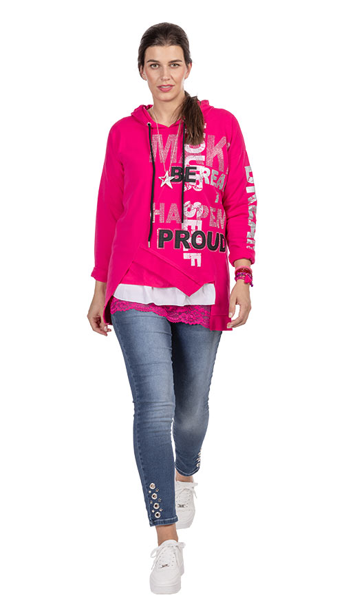 Outfit Sweatpullover pink flash