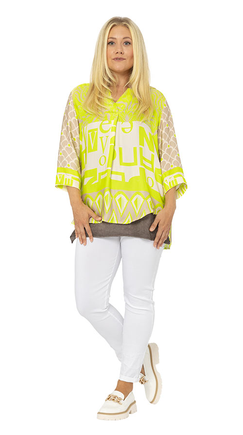 Outfit Bluse lime