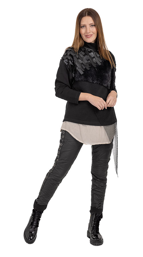 Outfit Pullover mit Fell-Optik